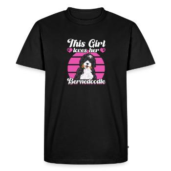 Chien Bernedoodle - T-shirt Premium bio Homme - noir - Devant - Nico (187cm)