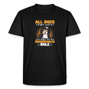 Chien Bernedoodle - T-shirt Premium bio Homme - noir - Devant - Nico (187cm)