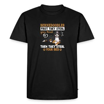 Chien Bernedoodle - T-shirt Premium bio Homme - noir - Devant - Nico (187cm)