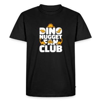 Dino Nuggets Dinosaure Croquettes de poulet - T-shirt Premium bio Homme - noir - Devant - Nico (187cm)