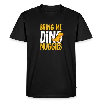 Dino Nuggets Dinosaur Chicken Nuggets - Men's Premium Organic T-Shirt - black - Front - Nico (187cm)