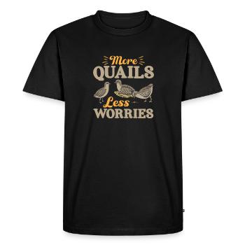 Oiseau de caille - T-shirt Premium bio Homme - noir - Devant - Nico (187cm)