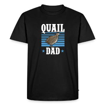 Oiseau de caille - T-shirt Premium bio Homme - noir - Devant - Nico (187cm)