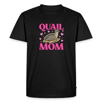 Oiseau de caille - T-shirt Premium bio Homme - noir - Devant - Nico (187cm)