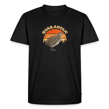 Oiseau de caille - T-shirt Premium bio Homme - noir - Devant - Nico (187cm)
