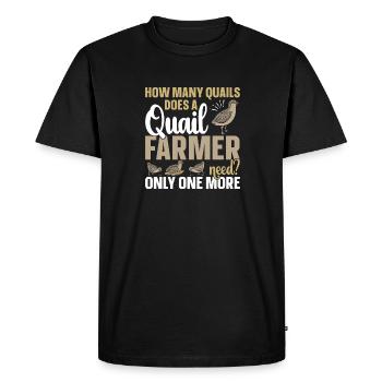 Oiseau de caille - T-shirt Premium bio Homme - noir - Devant - Nico (187cm)