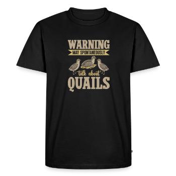 Oiseau de caille - T-shirt Premium bio Homme - noir - Devant - Nico (187cm)