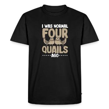 Oiseau de caille - T-shirt Premium bio Homme - noir - Devant - Nico (187cm)