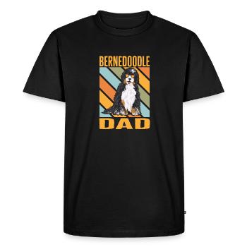 Chien Bernedoodle - T-shirt Premium bio Homme - noir - Devant - Nico (187cm)
