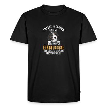 Chien Bernedoodle - T-shirt Premium bio Homme - noir - Devant - Nico (187cm)
