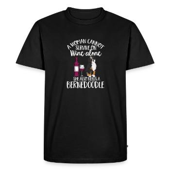 Chien Bernedoodle - T-shirt Premium bio Homme - noir - Devant - Nico (187cm)