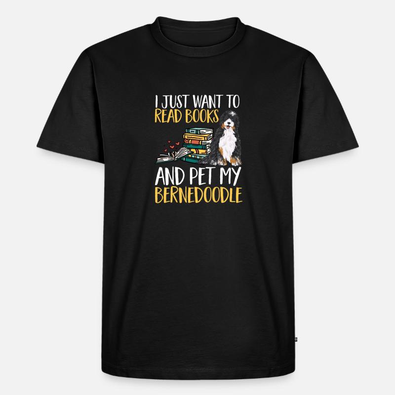 Bernedoodle Hund - Männer Premium Bio T-Shirt - Schwarz