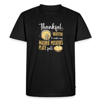 Purée de pommes de terre Purée de pommes de terre - T-shirt Premium bio Homme - noir - Devant - Nico (187cm)