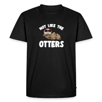 Sea otter - Men's Premium Organic T-Shirt - black - Front - Nico (187cm)