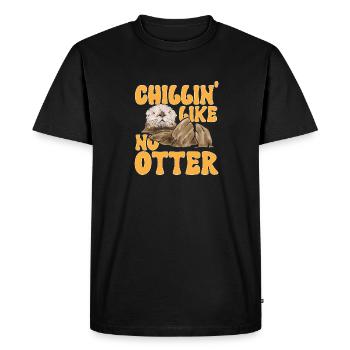 Sea otter - Men's Premium Organic T-Shirt - black - Front - Nico (187cm)
