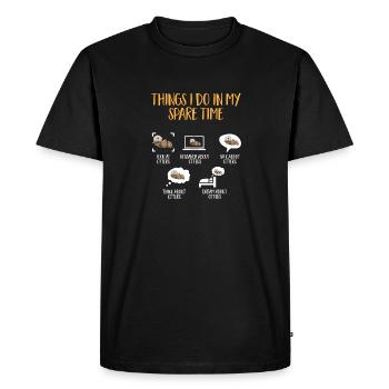 Sea otter - Men's Premium Organic T-Shirt - black - Front - Nico (187cm)