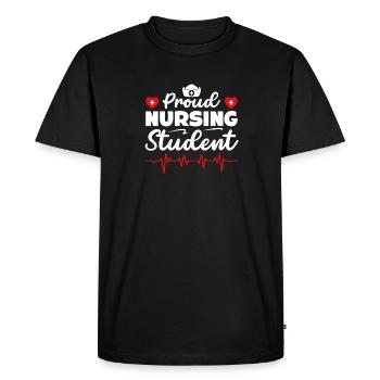 Nurse Student proud nursing school graduate - Men's Premium Organic T-Shirt - black - Front - Nico (187cm)