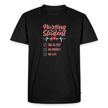Nurse Student funny nursing school graduate - Men's Premium Organic T-Shirt - black - Front - Nico (187cm)