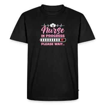 Nurse Student in progress nursing school era - Men's Premium Organic T-Shirt - black - Front - Nico (187cm)