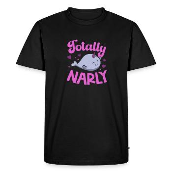 Narwhal Unicorn Whale - Men's Premium Organic T-Shirt - black - Front - Nico (187cm)