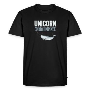 Narwhal Unicorn Whale - Men's Premium Organic T-Shirt - black - Front - Nico (187cm)