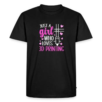 Imprimante 3D Impression 3D - T-shirt Premium bio Homme - noir - Devant - Nico (187cm)