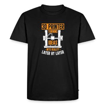 Imprimante 3D Impression 3D - T-shirt Premium bio Homme - noir - Devant - Nico (187cm)