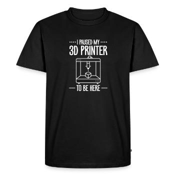 3D Printer 3D Printing - Men's Premium Organic T-Shirt - black - Front - Nico (187cm)