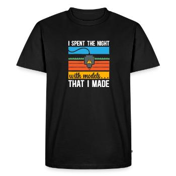 3D Drucker 3D Druck - Männer Premium Bio T-Shirt - Schwarz - Vorne - Nico (187cm)