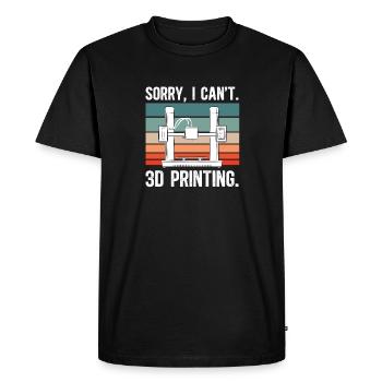 3D Printer 3D Printing - Men's Premium Organic T-Shirt - black - Front - Nico (187cm)