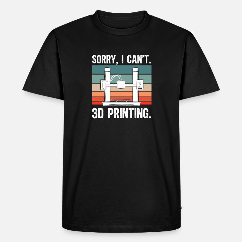 3D Printer 3D Printing - Men's Premium Organic T-Shirt - black