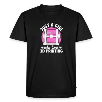 3D Printer 3D Printing - Men's Premium Organic T-Shirt - black - Front - Nico (187cm)