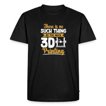 3D Printer 3D Printing - Men's Premium Organic T-Shirt - black - Front - Nico (187cm)