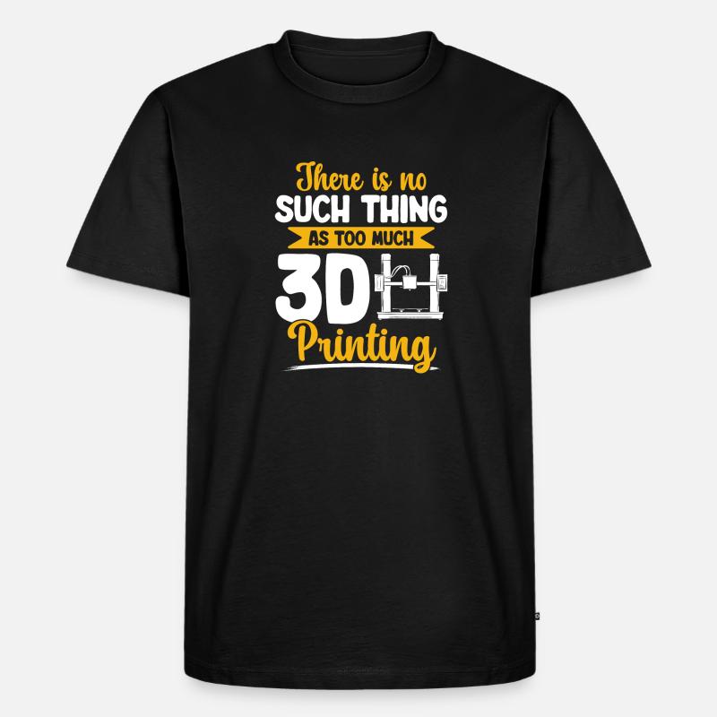 3D Drucker 3D Druck - Männer Premium Bio T-Shirt - Schwarz