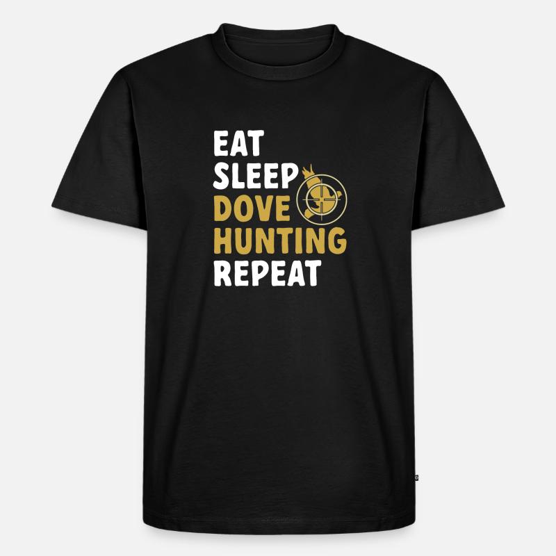 Taubenjäger Taubenjagd Tauben - Männer Premium Bio T-Shirt - Schwarz