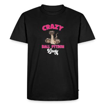 Ball Python Snake King Python - Men's Premium Organic T-Shirt - black - Front - Nico (187cm)