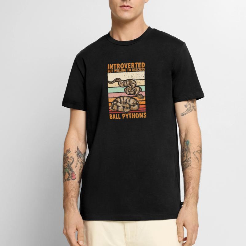 Ball Python Schlange Königspython Männer Premium Bio T-Shirt