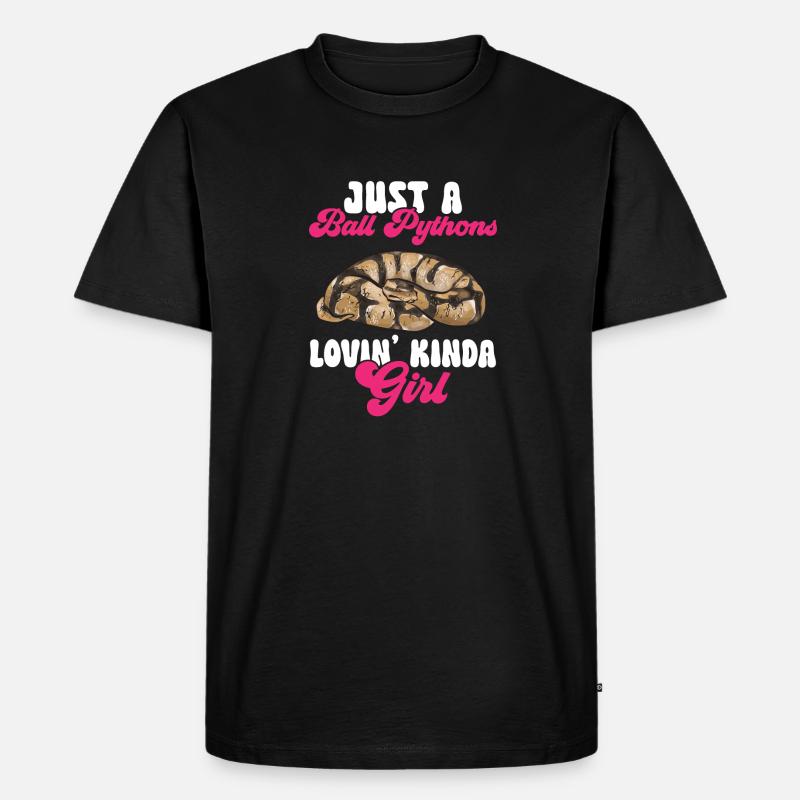 Ball Python Snake King Python - T-shirt Premium bio Homme - noir