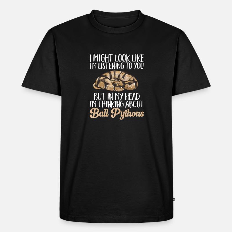 Ball Python Snake King Python - Men's Premium Organic T-Shirt - black