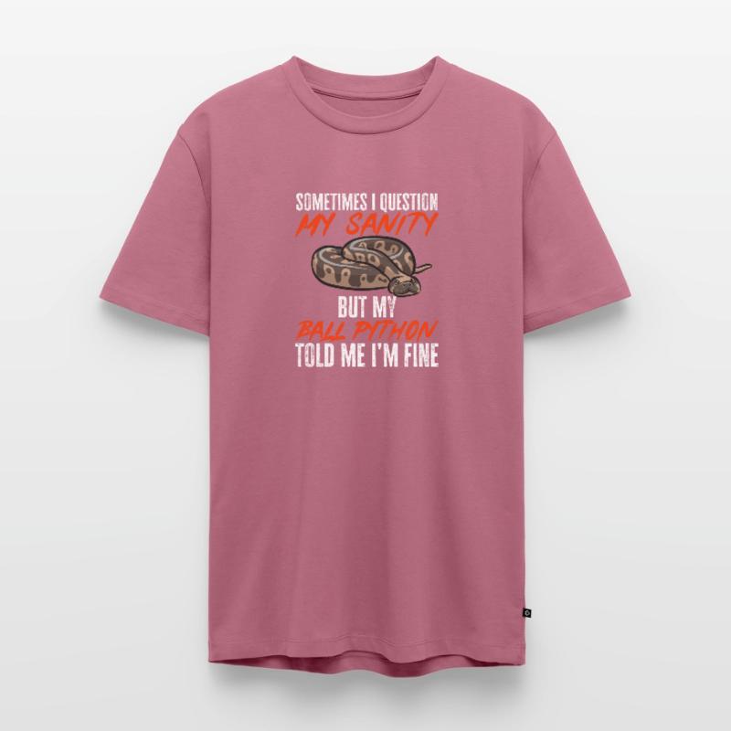 Ball Python Snake King Python T-shirt Premium bio Homme