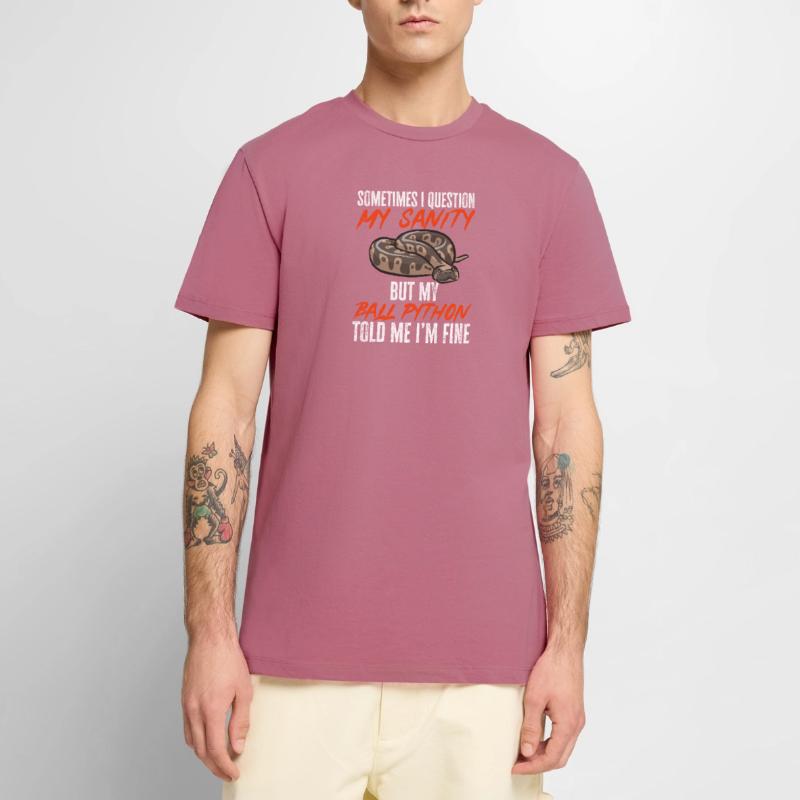 Ball Python Snake King Python T-shirt Premium bio Homme