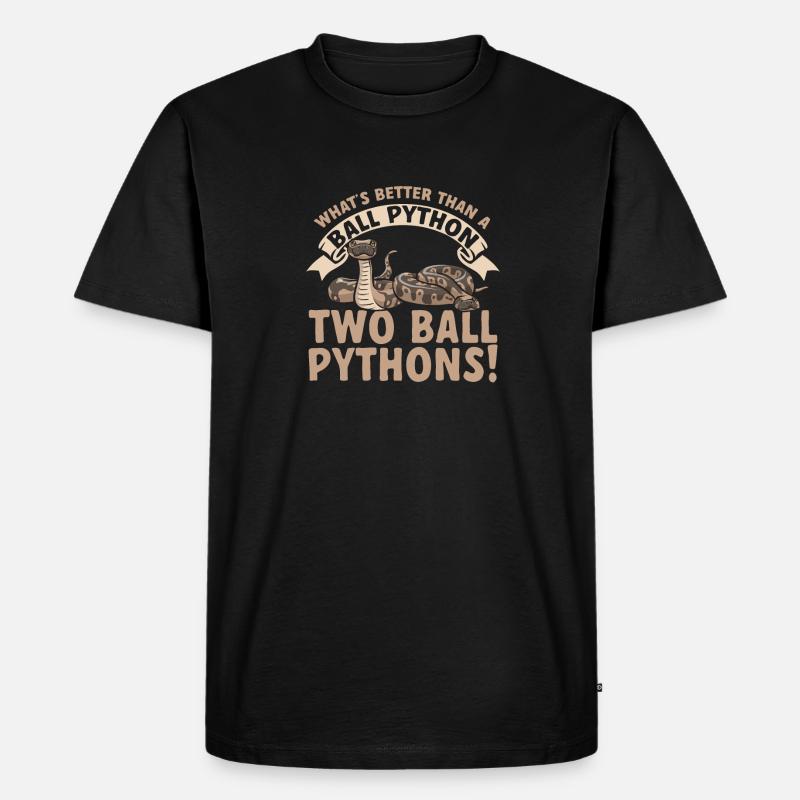 Ball Python Snake King Python - T-shirt Premium bio Homme - noir