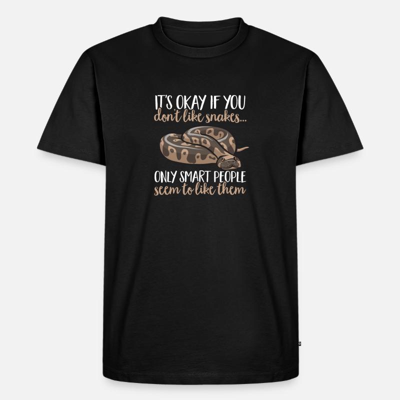 Ball Python Snake King Python - T-shirt Premium bio Homme - noir