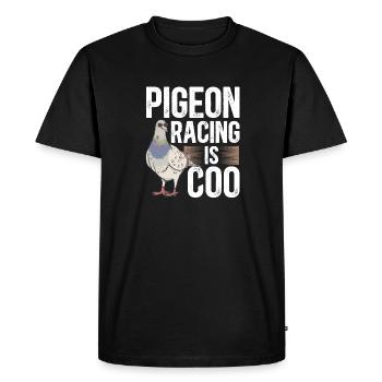 Pigeon sport Colombophile colombophile voyageur - T-shirt Premium bio Homme - noir - Devant - Nico (187cm)