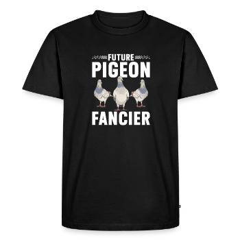Pigeon sport Colombophile colombophile voyageur - T-shirt Premium bio Homme - noir - Devant - Nico (187cm)