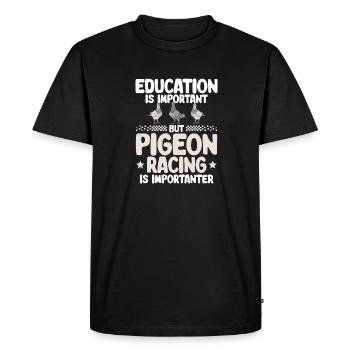 Pigeon sport Colombophile colombophile voyageur - T-shirt Premium bio Homme - noir - Devant - Nico (187cm)