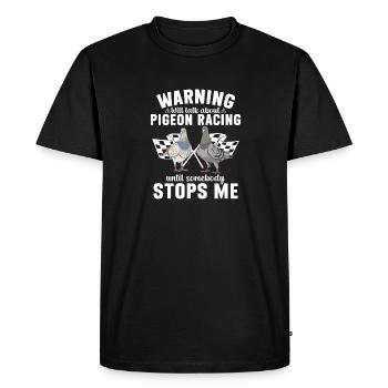 Pigeon sport Colombophile colombophile voyageur - T-shirt Premium bio Homme - noir - Devant - Nico (187cm)