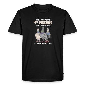 Pigeon sport Colombophile colombophile voyageur - T-shirt Premium bio Homme - noir - Devant - Nico (187cm)