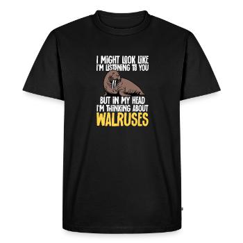 Morse - T-shirt Premium bio Homme - noir - Devant - Nico (187cm)