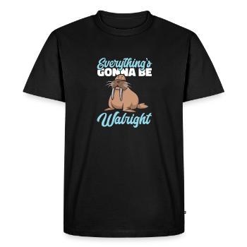 Morse - T-shirt Premium bio Homme - noir - Devant - Nico (187cm)